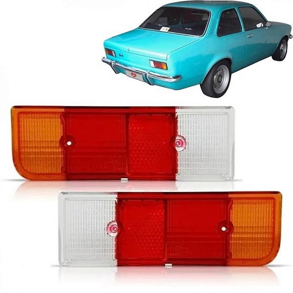 Lente da lanterna chevette chevrolet de 1973 a 1977 lado esquerdo traseiro