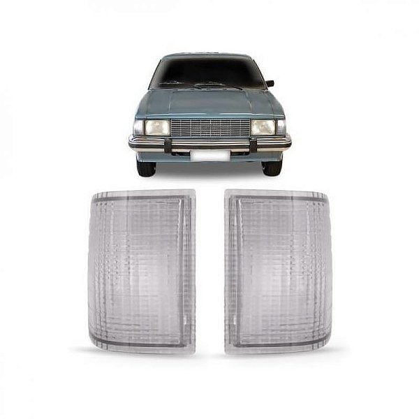 Lanterna opala chevrolet de 1980 a 1986 dianteira lado esquerdo cristal