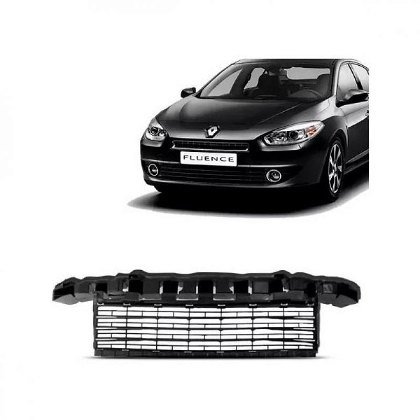 Grade de para choque fluence renault de 2010 a 2013 central preta