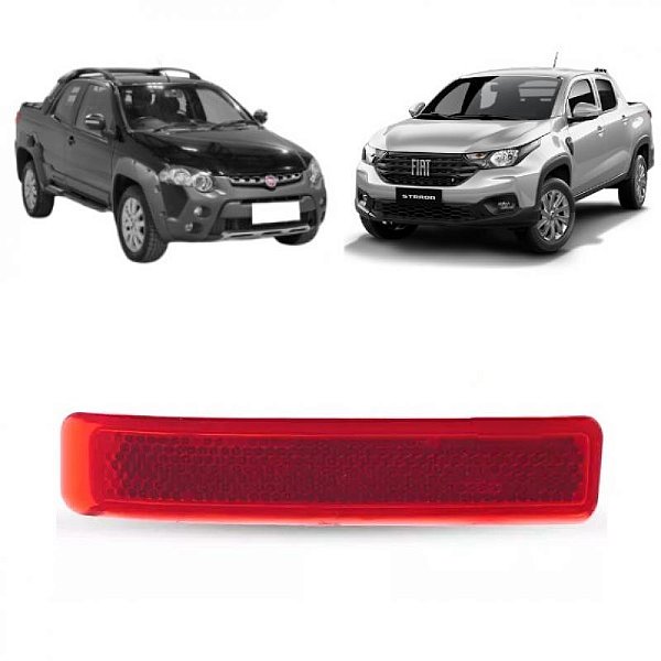 Refletor de para choque strada fiat de 2005 a 2013 e de 2020 a 2023 traseiro lado esquerdo