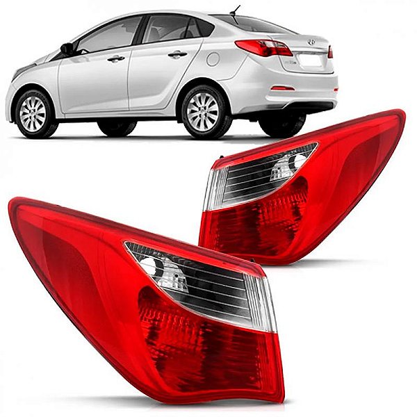 Lanterna hb20s hyundai de 2012 a 2015 traseira lado direito bicolor sedã