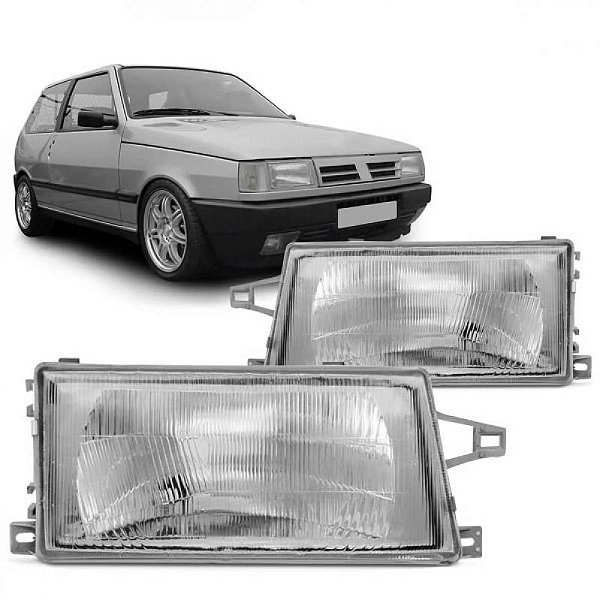 Farol uno fiat de 1991 a 2003 lado direito para versão com ar condicionado