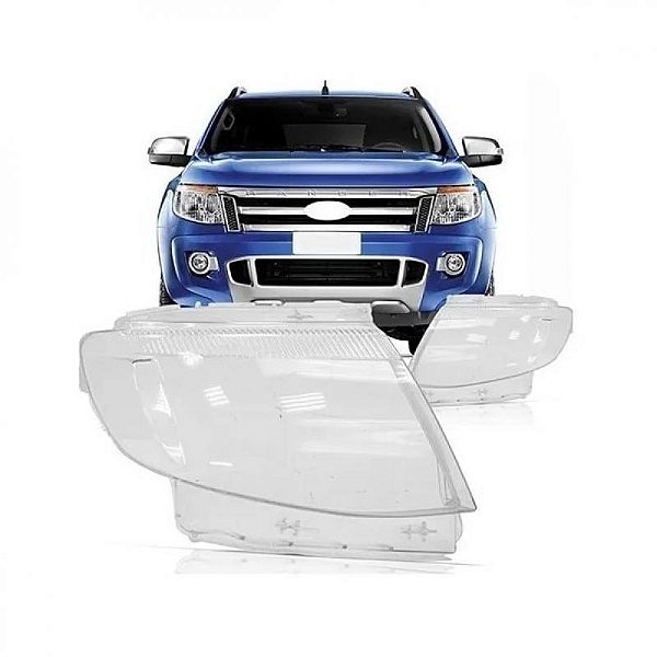 Lente de farol ranger ford de 2013 a 2016 lado esquerdo