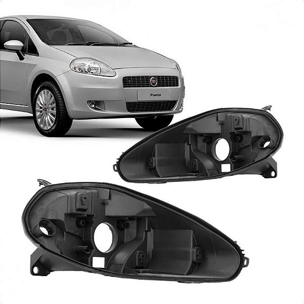 Carcaça de farol punto fiat de 2007 a 2012 lado esquerdo arteb