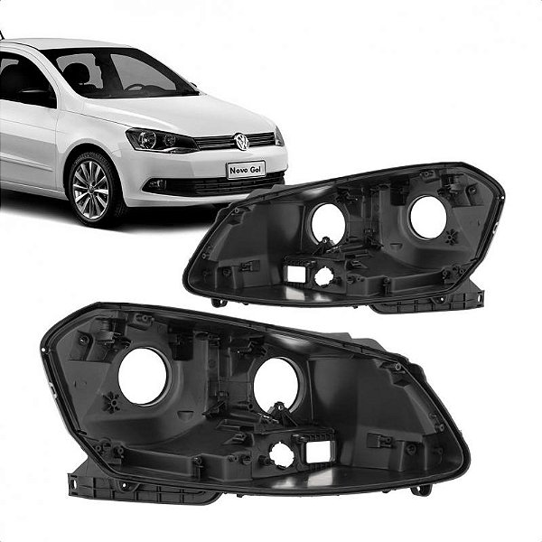 Carcaça de farol gol volkswagen de 2013 a 2016 lado direito geração 6 farol duplo arteb