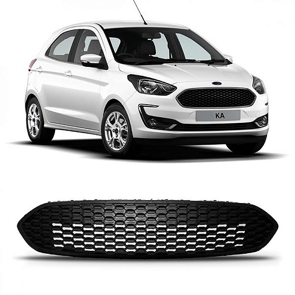 Grade do radiador ka ford de 2019 a 2022 preta colmeia sem friso