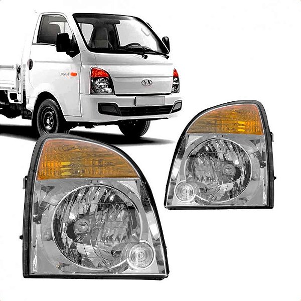 Farol hr hyundai de 2005 a 2012 lado esquerdo com pisca âmbar