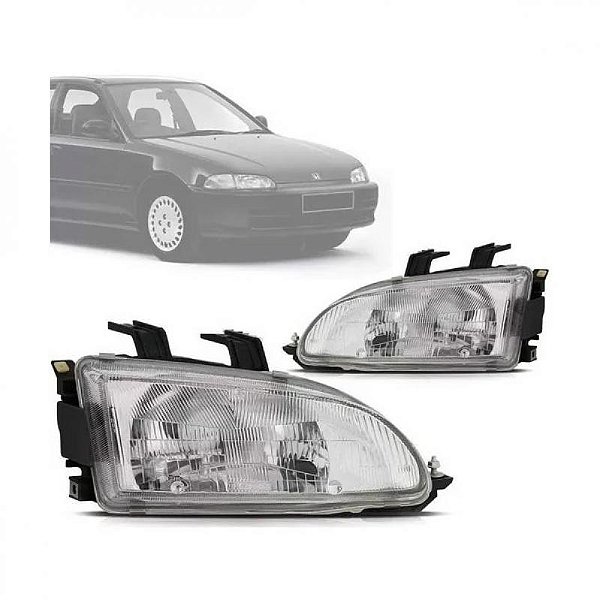 Farol civic honda de 1992 a 1995 lado direito manual para sedã