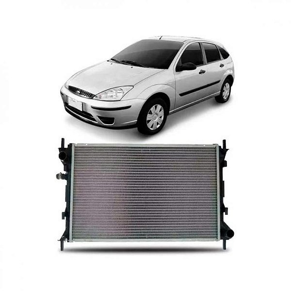 Radiador focus ford de 1998 a 2008 para câmbio manual e automático