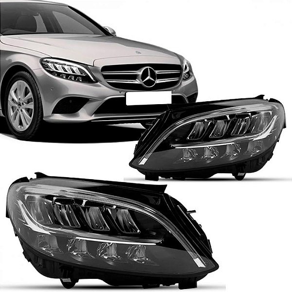 Farol c180 c200 c300 c63 mercedes benz de 2019 a 2022 lado esquerdo elétrico totalmente LED sem reator