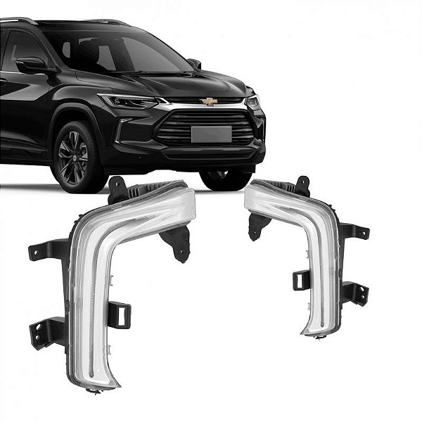 Luz diurna tracker chevrolet de 2020 a 2025 lado direito com seta amarela e com reator