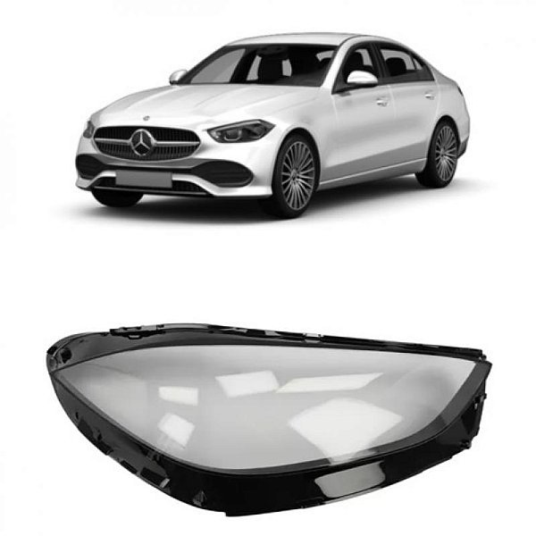 Lente de farol c180 mercedes benz de 2022 a 2024 lado direito