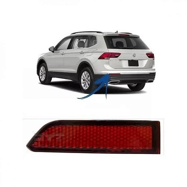 Lanterna do para choque tiguan volkswagen de 2018 a 2021 traseira lado esquerdo refletor menor