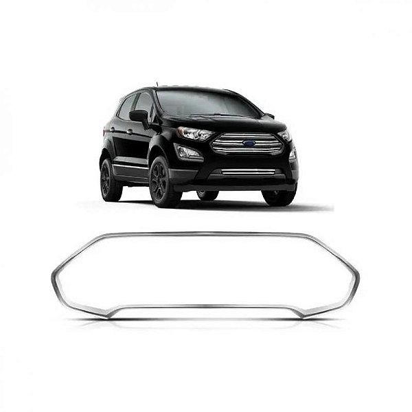 Moldura inferior para para choque da grade do radiador ecosport ford de 2018 a 2021 cinza claro