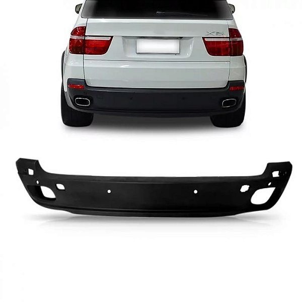 Para choque x5 bmw de 2007 a 2010 traseiro com furo para sensor