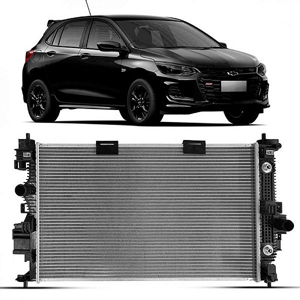 Radiador onix chevrolet de 2020 a 2024 câmbio manual motor 1.0