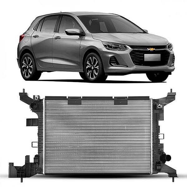 Radiador onix chevrolet de 2020 a 2024 câmbio manual motor 1.0 aspirado