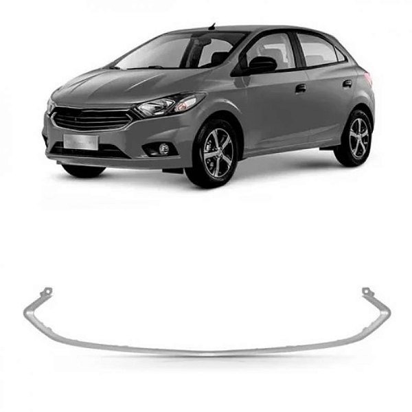 Friso da grade do para choque onix e prisma chevrolet de 2017 a 2020 dianteiro central cromado