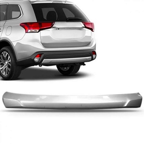 Moldura inferior de para choque outlander mitsubishi de 2016 a 2022 traseira cinza