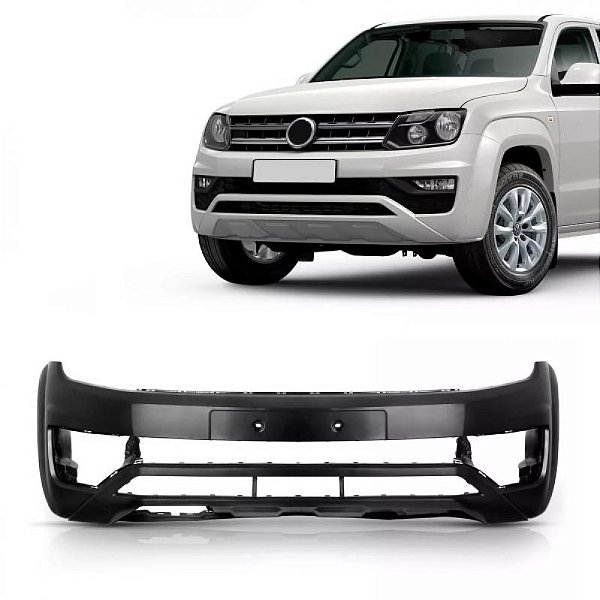 Para choque amarok volkswagen de 2017 a 2024 dianteiro preto sem grade