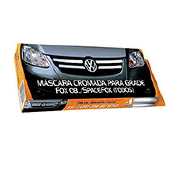 Máscara da grade do radiador fox volkswagen de 2010 a 2014 cromada
