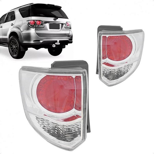Lanterna hilux sw4 toyota de 2012 a 2015 traseira de canto lado direito cromada