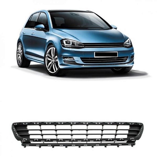 Grade do para choque golf volkswagen de 2014 a 2017 central dianteira sem moldura cromada