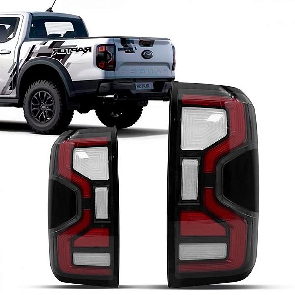 Lanterna ranger ford de 2024 a 2025 traseira lado esquerdo raptor totalmente em LED onze pinos
