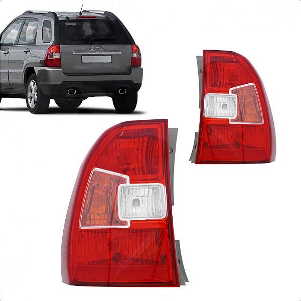 Lanterna sportage kia de 2009 a 2010 lado esquerdo traseira com pisca rosa
