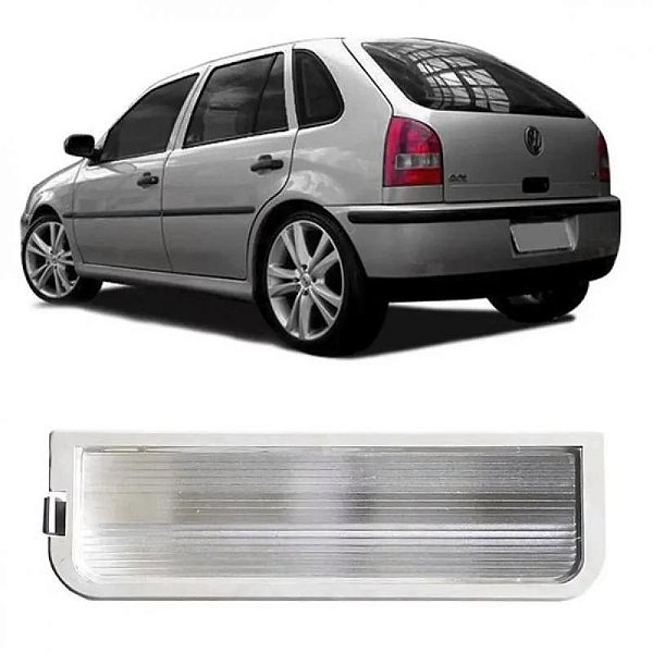 Lanterna de placa gol volkswagen de 1999 a 2005 geração três ponteira para choque