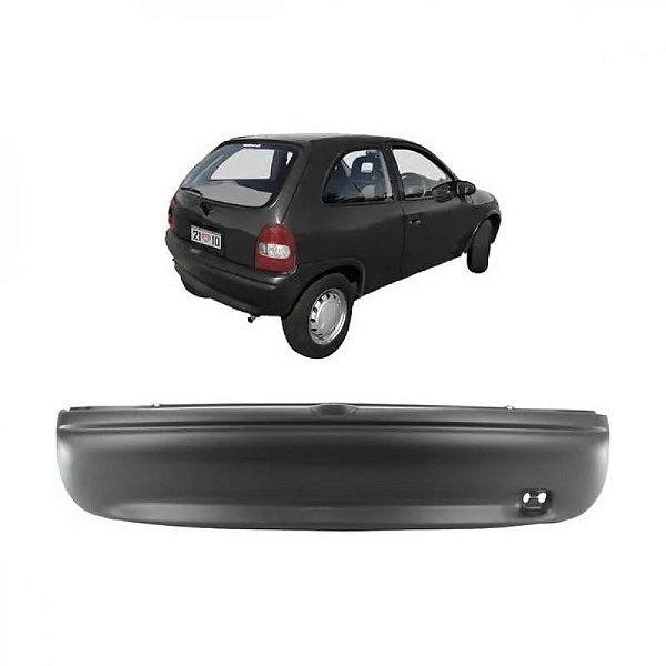 Para choque corsa chevrolet de 1994 a 1999 traseiro preto texturizado