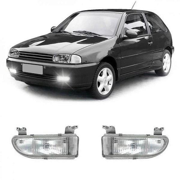 Farol auxiliar gol volkswagen de 1995 a 1999 lado esquerdo lente raiada