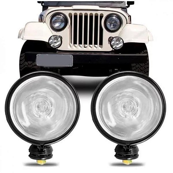 Farol fora de estrada preto e branco de 130 milímetros