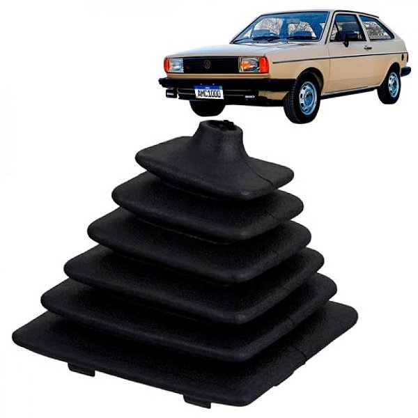 Coifa de câmbio gol volkswagen de 1980 a 1986 carcaça preta encaixe em napa