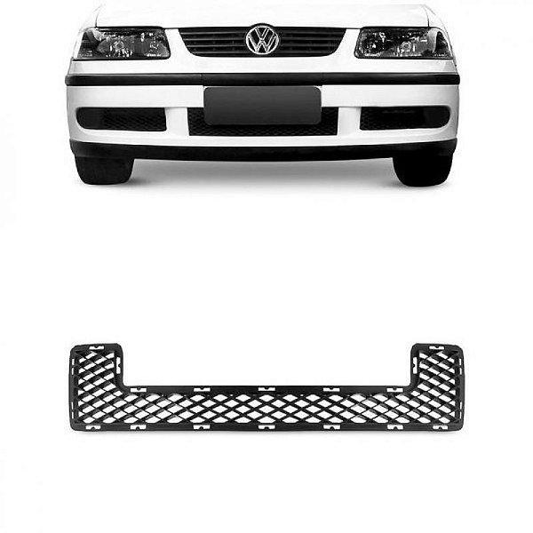 Grade de para choque gol volkswagen de 1999 a 2003 dianteira central geração 3 ponteira para choque fase parachoque