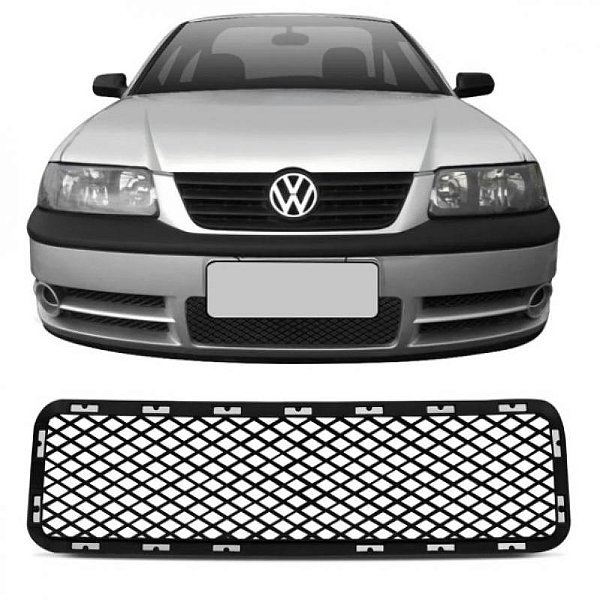 Grade para para choque gol volkswagen de 2004 a 2005 dianteiro central geração três ponteira para choque fase dois