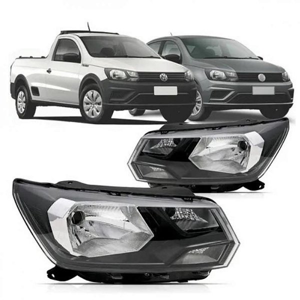 Farol gol saveiro voyage volkswagen de 2018 a 2023 lado esquerdo foco simples geração 8