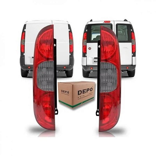 Lanterna doblò fiat de 2009 a 2021 e fiorino fiat de 2014 em diante traseira lado direito fumê com três furos