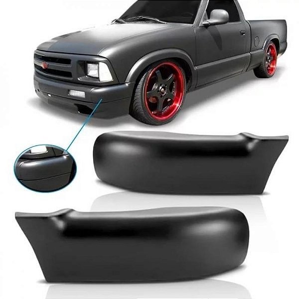 Ponteira de para choque s10 chevrolet de 1994 a 1995 dianteira lado esquerdo sem moldura