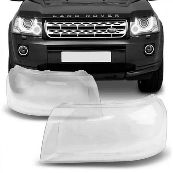 Lente de farol freelander 2 land rover de 2006 a 2013 lado direito