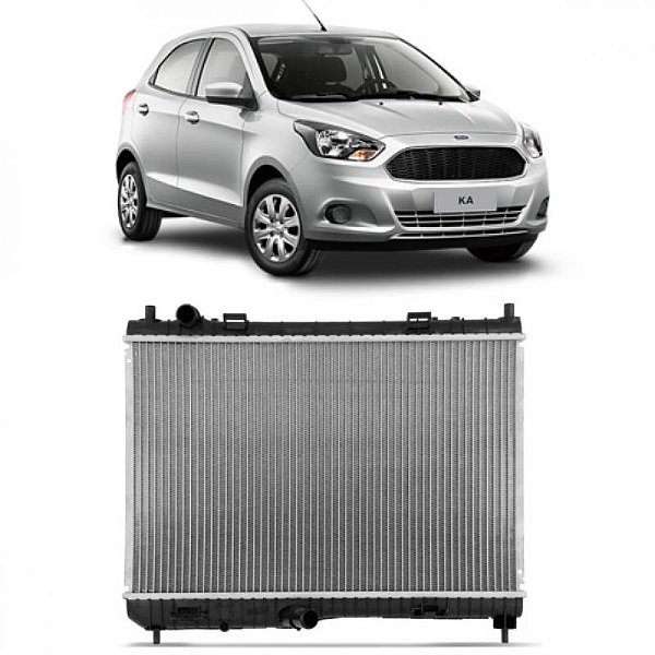Radiador ka ford de 2015 a 2022 motor 1.5 com ar e câmbio manual