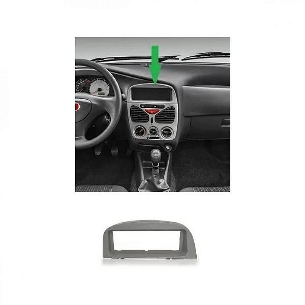 Painel do rádio palio fiat de 2001 a 2006 siena e strada fiat cinza fire