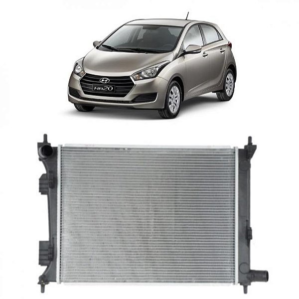 Radiador hb20 e hb20s hyundai de 2012 a 2019 manual com ar