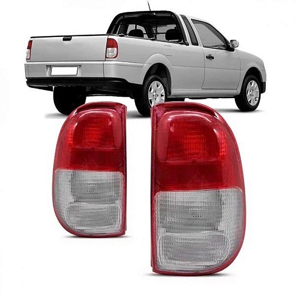Lanterna saveiro volkswagen de 1997 a 2005 traseira lado esquerdo bicolor geração 2