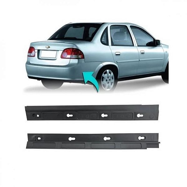 Suporte guia do para choque corsa classic chevrolet de 2010 a 2016 traseiro lado esquerdo
