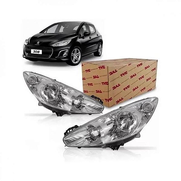 Farol 308 peugeot de 2011 a 2015 lado direito manual com soquete