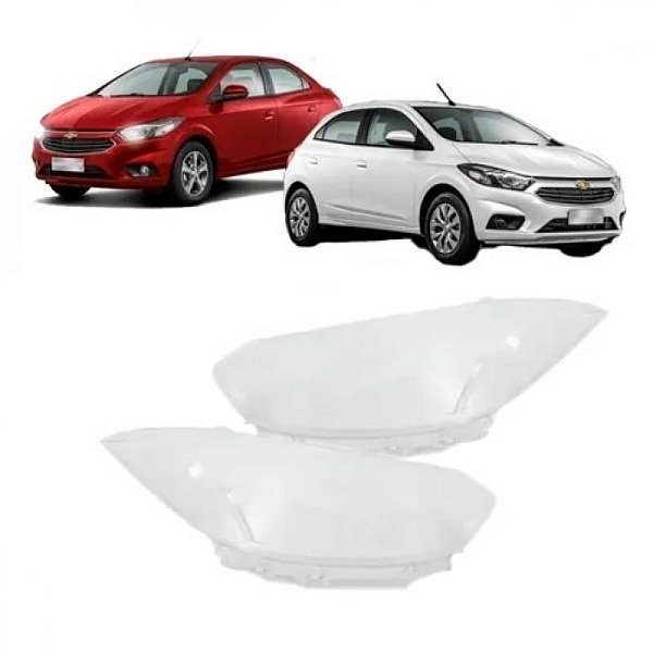 Lente do farol onix e prisma chevrolet de 2017 a 2020 lado esquerdo