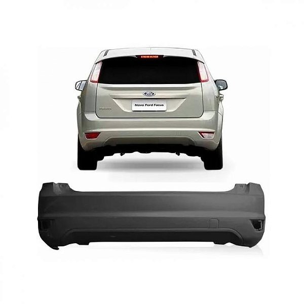 Para choque focus ford de 2009 a 2013 traseiro preto hatch