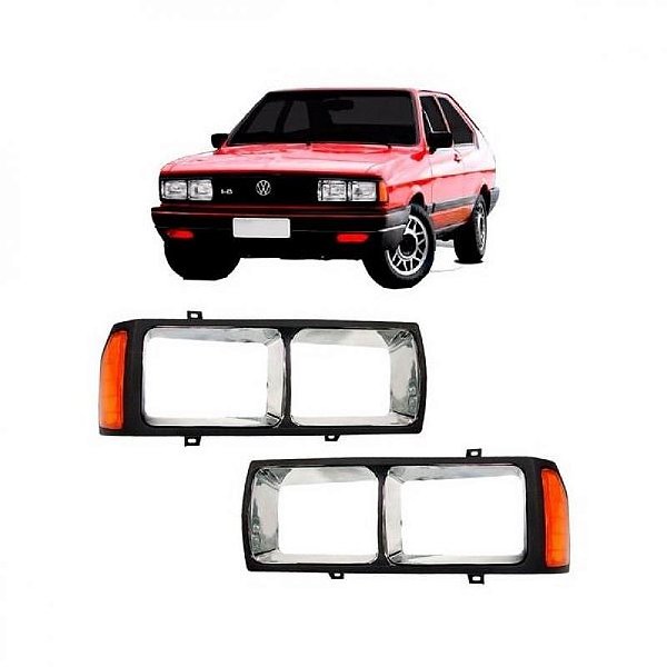 Máscara de farol passat volkswagen de 1983 a 1988 lado esquerdo cromada para farol duplo