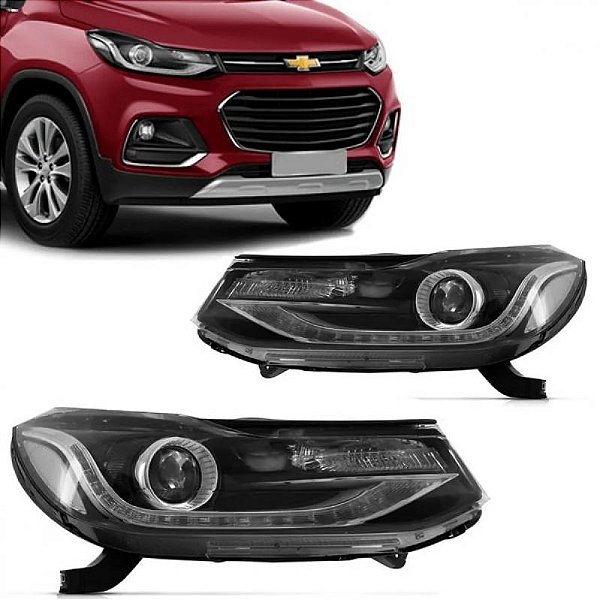 Farol tracker chevrolet de 2017 a 2019 lado direito elétrico com motor com LED com projetor